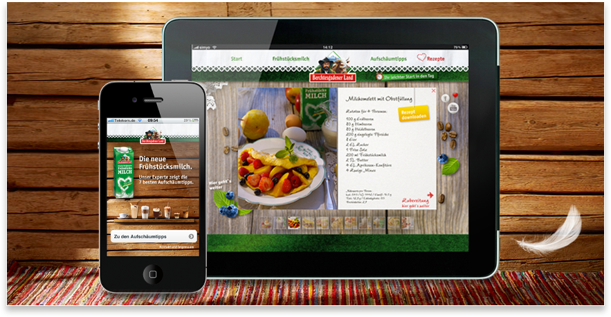 Frühstücksmilch Mobile Website