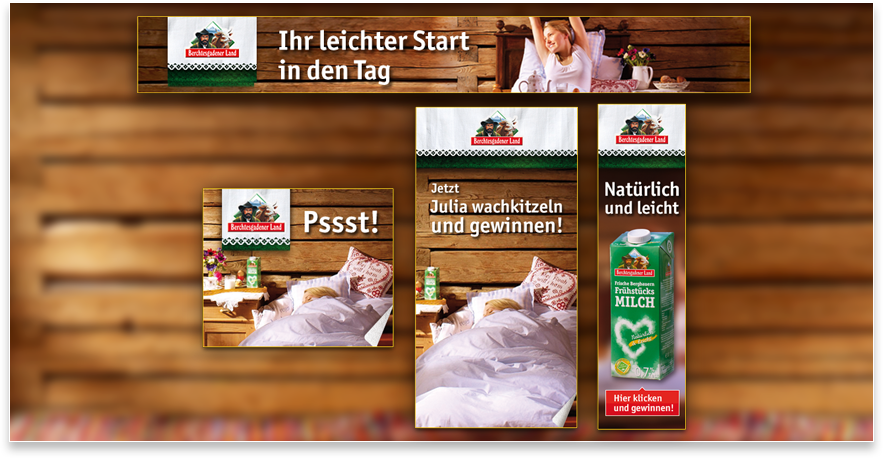 Frühstücksmilch Bannerkampagne