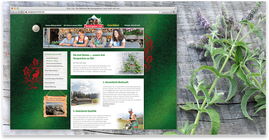 Bergbauernmilch Website Relaunch
