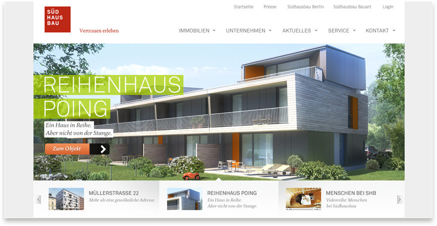 Südhausbau Web Relaunch Website