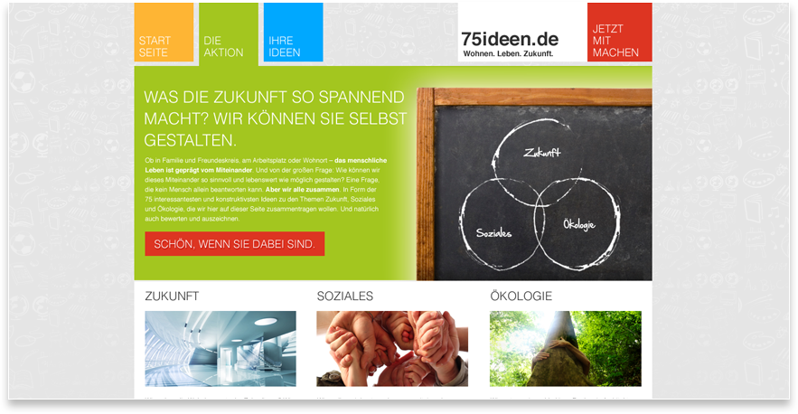 75 Ideen Website