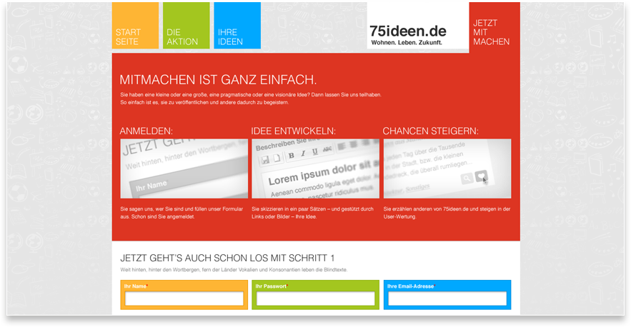 75 Ideen Website Mitmachen