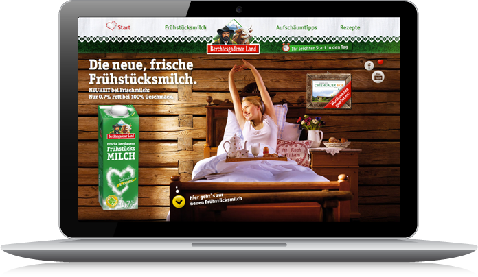 Frühstücksmilch Desktop Interface