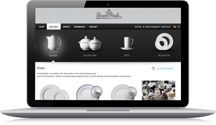 Rosenthal Hotel Desktop Interface