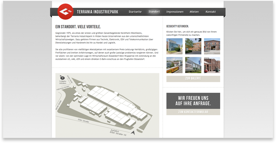 Terrania Industriepark Website